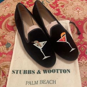 Stubbs and Wootton Martini Velvet Loafer Slipper